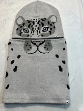 Molo Cheeta hat with infinity scarf KICO Size 10 Year Old, Gray Great Conditions