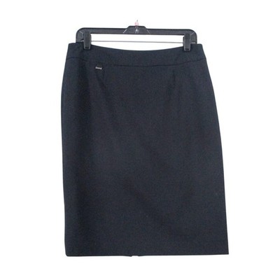 Calvin Klein Womens Black Pencil Skirt Professional Office Wear Size 10