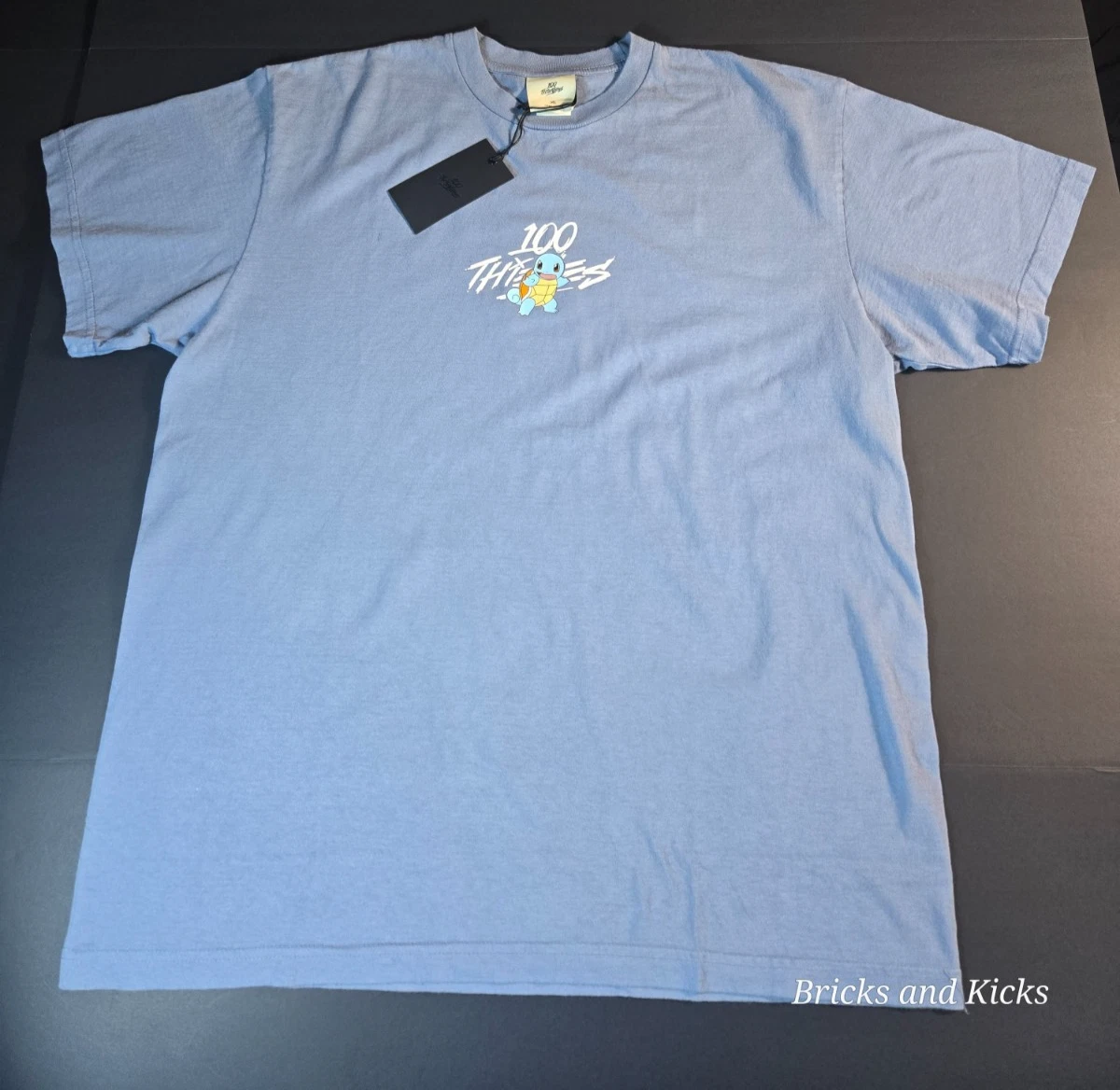 100 Thieves T-Shirt Pokémon "Pikachu" Medium Blue Men's Size Medium NWT