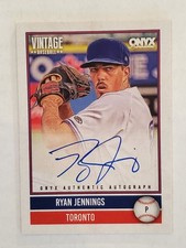 RYAN JENNINGS 2026 Onyx Vintage ON-CARD AUTO #'d 196/880 Blue Jays