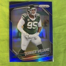 2025 Prizm Football Quinnen Williams #292 Blue Prizm SSP NY Jets