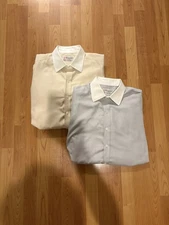 2 Turnbull & Asser LTD Men's Long Sleeve Button Up Dress Shirt. Size 16.5-42