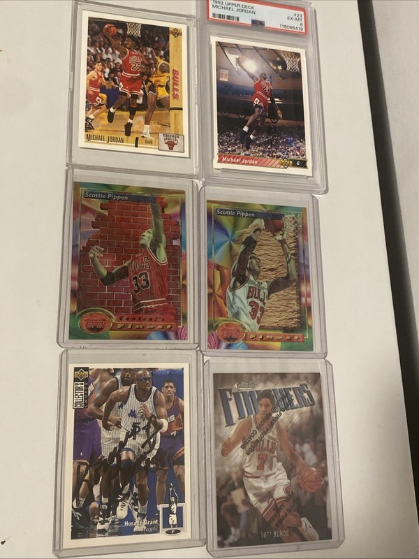 1994 Finest Pippen, Toni, Horace Grant Auto & Michael Jordan PSA