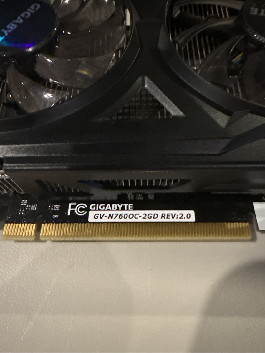 Gigabyte GeForce GTX 760 2GB graphics card (Model: GV-N7600C-2GD
