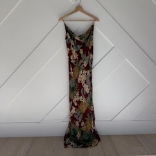 Vintage Y2K Tommy Bahama Silk Floral Pineapple Slip Dress Size 6