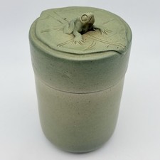 Vintage Tea Or Ginger Storage Container Green...