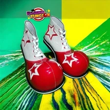 Mexican Professional Red White Clown Shoes Zapato Para Payaso Made In Mexico