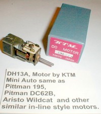 In-Line 12 Volt Motor 5 Pole Armature KTM Slot Car 1960s DH13A Vintage NOS