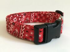 RED BANDANA Dog collar  (you choose the size)