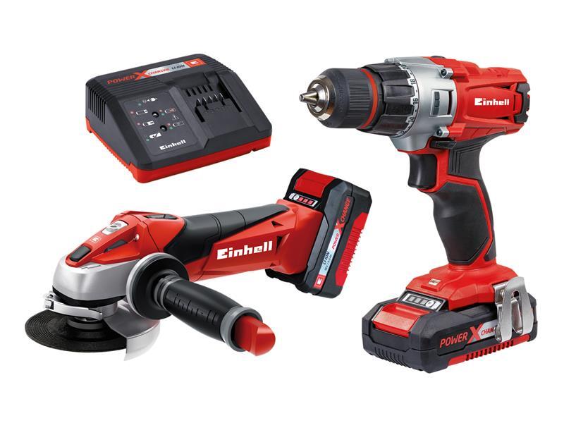 Einhell Te-Tk 18 Li Trapano & Smerigliatrice Kit 18V 1 X 1.5Ah & 3.0Ah LI-ION