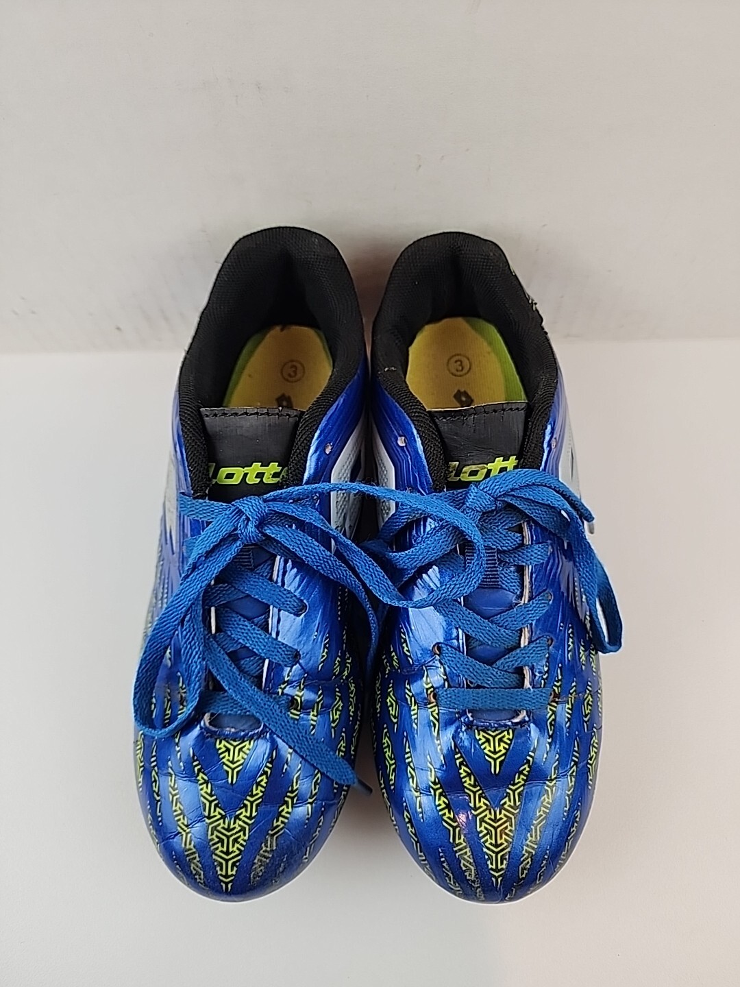 Lotto tacchetti da calcio ragazzi blu verdi e argento taglia USA 3