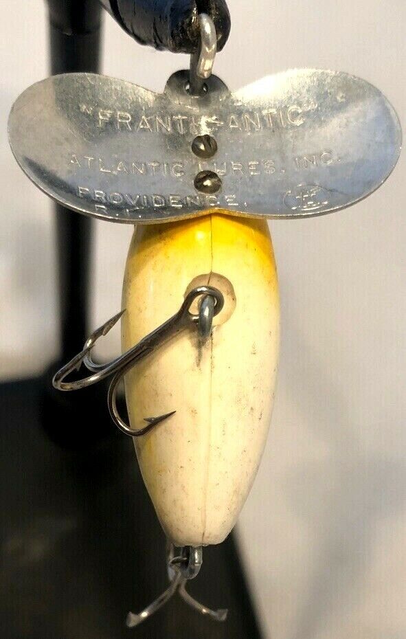 Vintage Atlantic Lures Frantic Antic Frog Pattern No Rattle Topwater Fish  Lure