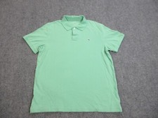 Vineyard Vines Polo Shirt Mens Large Green Slim Preppy Casual Rugby Whale Logo
