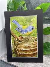 New Handmade 5x7 Matted 4x6 Country Nature Song Scenery Birds Free Ship