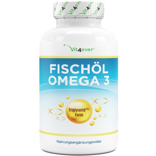 Fischöl Omega 3 420 Softgel Kapseln 1000mg - 180mg EPA &amp; 120mg DHA Fettsäuren