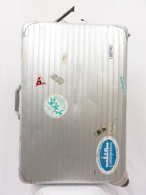 RIMOWA Blue logo Topaz Stick handle Carry case Suitcase Aluminum