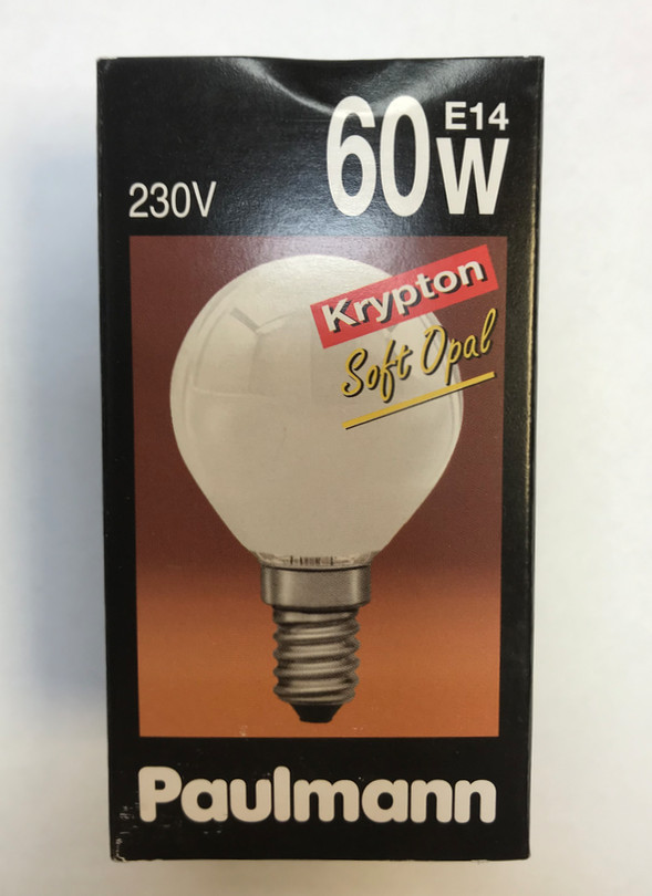 Paulmann Bulb E14 60W Opal 432.61 Soft Drop Lamp NEW Krypton