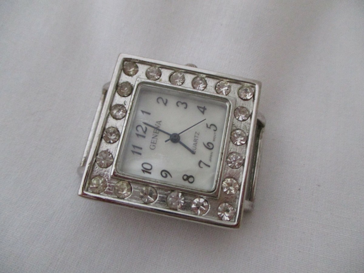 Geneva Square Rhinestone Watch | eBay
