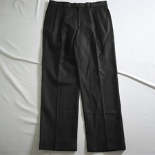 Jos A Bank 34x30 Brown Glenn Check Flannel Wool Pleated Windsor Mens Dress Pants