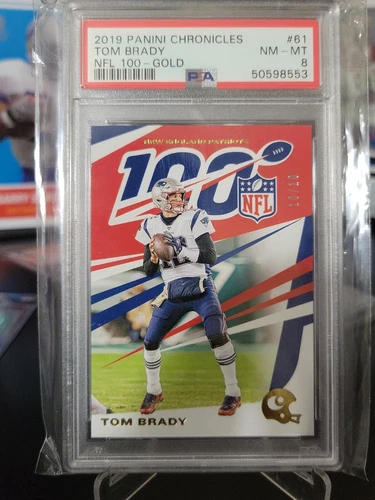 2019 Chronicles Tom Brady NFL 100 Patriots Jersey 🔥 # /10 PSA 8 RARE
