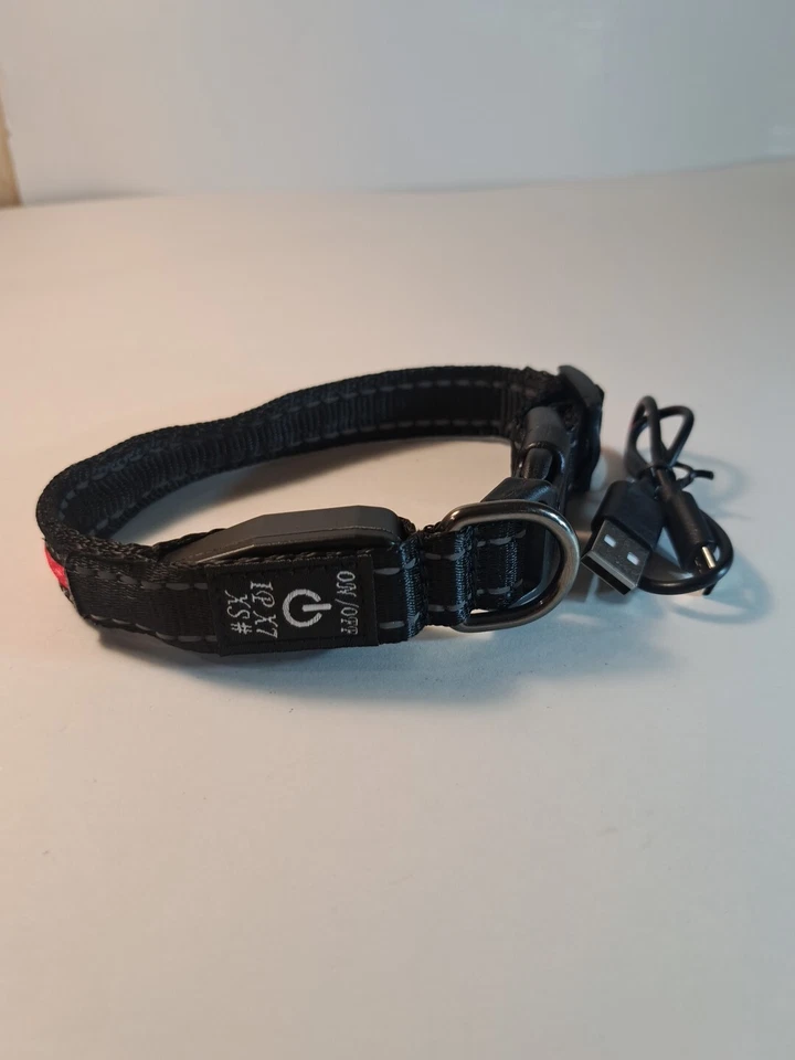 RED Led Dog Collar Safety, Night Collar Flashing Light Up, Battery OPERATED, NEW - Image 3 of 4