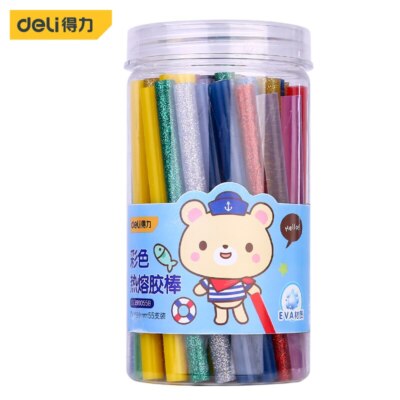 Color Hot Melt Glue Stick 55 PCS/set 7x100mm EVA Material DIY Hot Melt Glue Gun