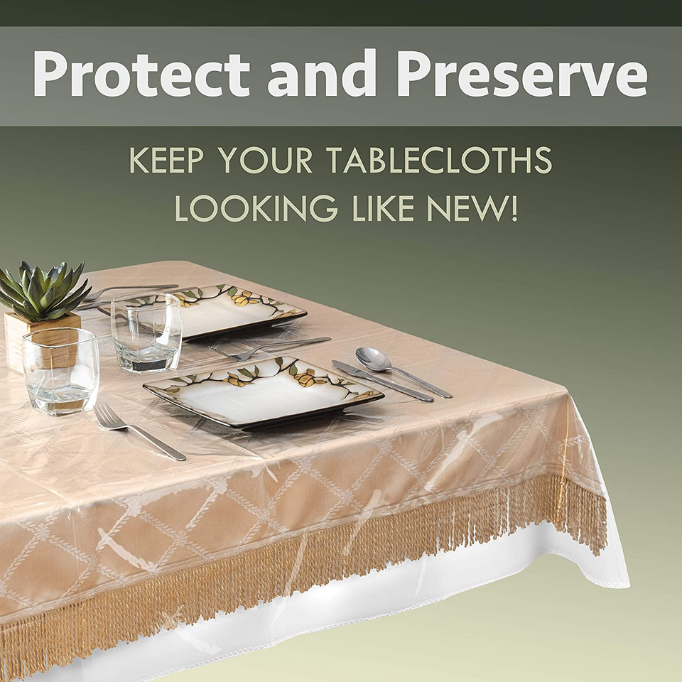 Clear Plastic Table Cover Protector 100 Waterproof Table Protector