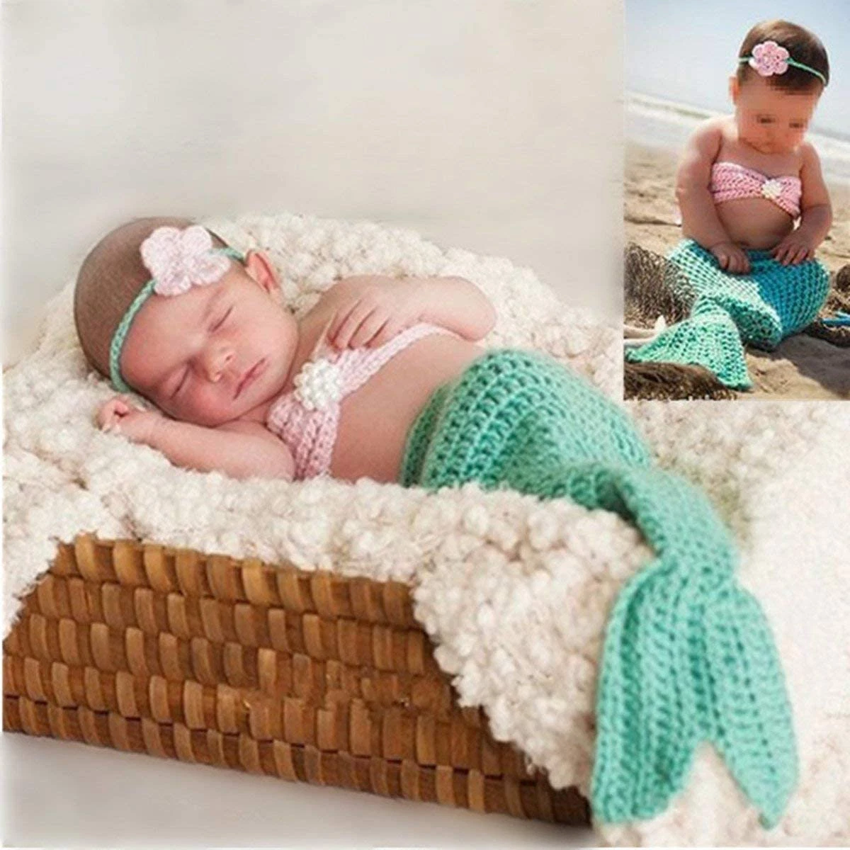 La Sirenita Tejidos Bebes Ropa para Niña De 0-6 Meses, Sirena Crochet Bebe | eBay