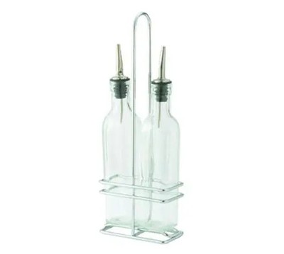 Winco GOB-8S Oil Bottle and Rack Set