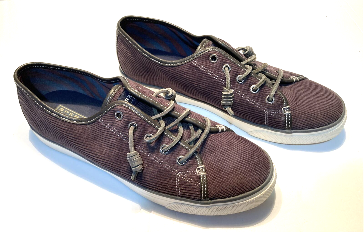 Sperry Gray Corduroy Top Sider Lace Up Shoes Size 7.5 Sperry Men main image 3