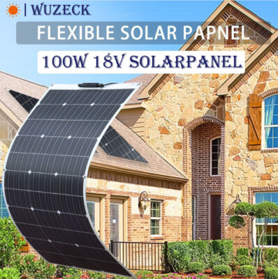 WUZECK 100W Fexibles Solarpanel Monokristallin Solar Ladegerät für RV Camping