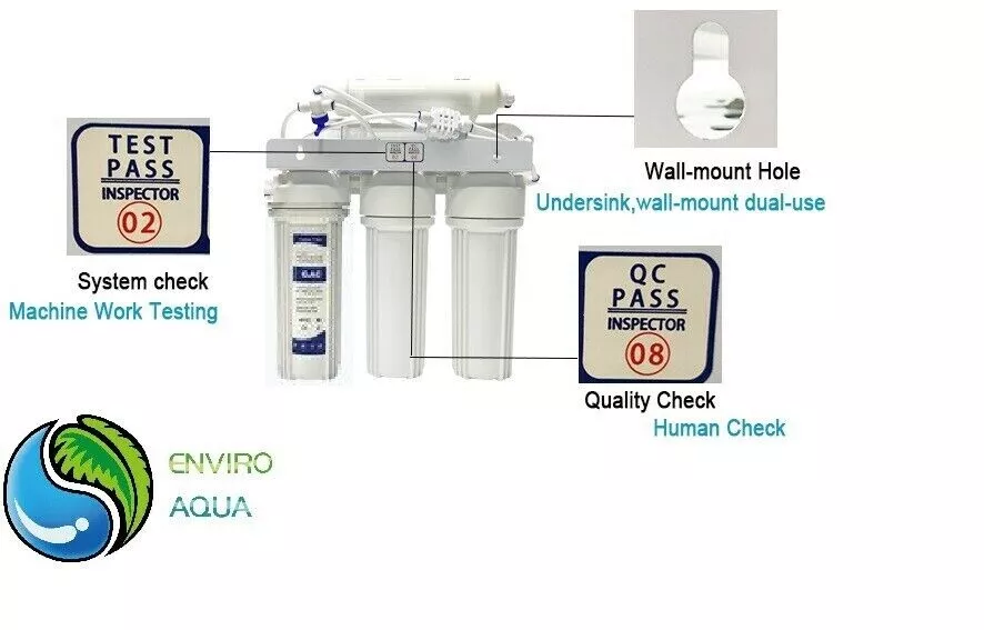 5 Stage Undersink Home Drinking Reverse Osmosis RO Water Filter System 75GPD - image 2 of 4