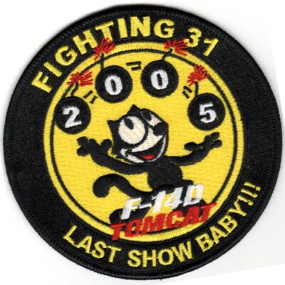 4'' TOMCAT VF-31 FIGHTING 31 FELIX THE CAT LAST SHOW BABY EMBROIDERED  PATCH