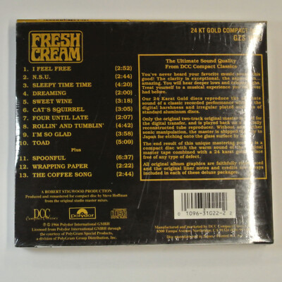 Fresh Cream [Gold Edition] by Cream (CD, Jul-1992, DCC Compact