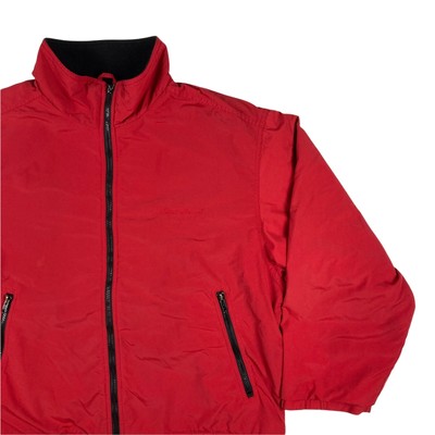 Eddie Bauer Red Fleece Lined Nylon 