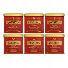 6 x Twinings ENGLISH BREAKFAST LOOSE TEA - Caddy 6 x 100g / 21.1oz