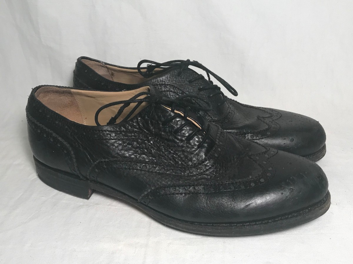 Blackstone Men\'s Black Wing Tip Oxford Size 43/10 New Blackstone Dutch Design Black Leather Wing-Tip Oxfords Men  main image 3