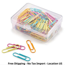 Paper Clips,120Pcs,28mm Large Paper Clips, Assorted Colored Coated Jumbo Paper..
