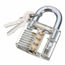 Clear Practice Lock (New,) With 2 Keys Will Check Before Sending - No box