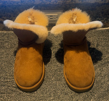 Fireside by Dearfoams Perth Shearling Foldover Boot Slipper - Size 10 - NEW