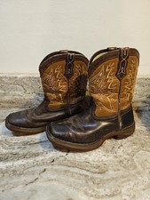 Durango Lil Durango Tan Kids Western Boots Size 2.5M DWBT099 8" Pull On Cowboy