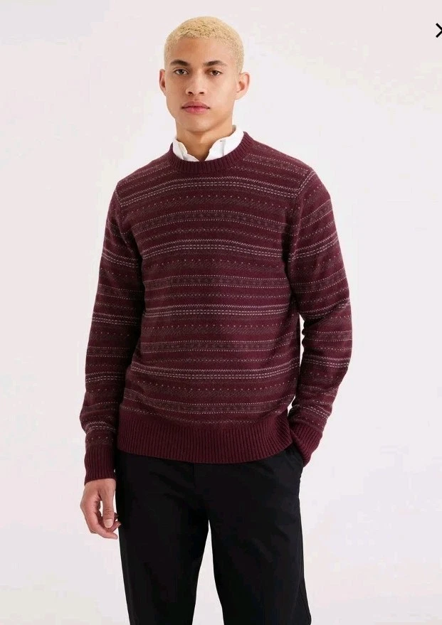 Dockers Merino Wool Crewneck Sweater, Regular FitPacific Fairisle XL $98
