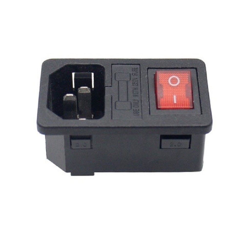 3 in 1 Steckdose mit Schalter LED Licht und Sicherung für 3D Drucker Spannung - Bild 3