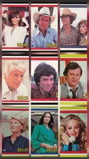 1981 Donruss Dallas TV Show Trading Cards Lot of 9 – Bobby, Sue Ellen, Jock, Luc