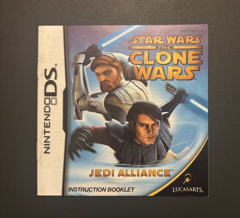 Star Wars Clone Wars Jedi Alliance Nintendo DS - Manual Only - NO GAME