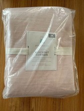 2pc set Pottery Barn Kids Evelyn Linen Blend Blackout Curtain Blush NWT 54x84