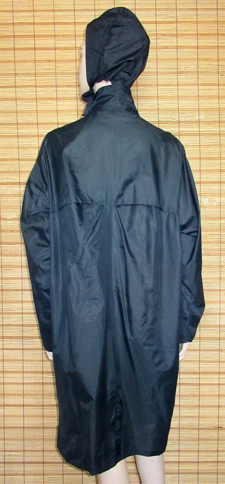 BLAUER REGENMANTEL - RAINCOAT - NYLON - VINTAGE - LILION - GR. 48 - Bild 2 von 4