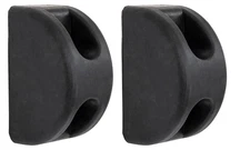 B5800 - D-Shaped Molded Rubber Bumper - 3 x 3-1/2 x 6 Inch Tall - Set of 2