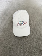 NWOT NIKE White Cap/Hat Futura Outline Curved Brim Kids Toddler Embroidery Logo