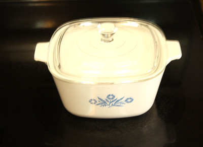 CorningWare Blue Cornflower 1.75 Qt Dish P-1 3/4-B w/Lid Vintage Excellent USA